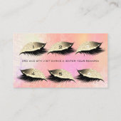 Loyalty Kaart 6 Beauty Salon Lash Roos Roze Peach (Achterkant)