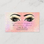 Loyalty Kaart 6 Beauty Salon Lash Roos Roze Peach (Voorkant)