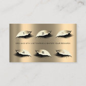 Loyalty Kaart 6 Beauty Salon Lash Spark Gold Drive (Achterkant)