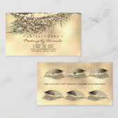 Loyalty Kaart 6 Beauty Salon Lashes Champaigne Gol (Voorkant / Achterkant)