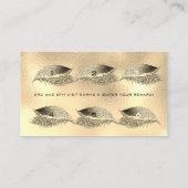 Loyalty Kaart 6 Beauty Salon Lashes Champaigne Gol (Achterkant)