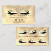 Loyalty Kaart 6 Beauty Salon Lashes Champaigne Gol (Voorkant / Achterkant)