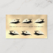 Loyalty Kaart 6 Beauty Salon Lashes Champaigne Gol (Achterkant)