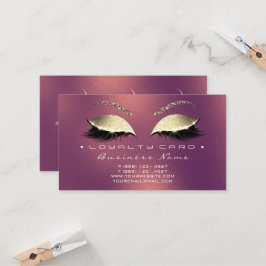 Loyalty Kaart 6 Beauty Salon Lashes Copper Roos