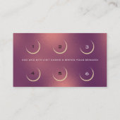 Loyalty Kaart 6 Beauty Salon Lashes Copper Roos (Achterkant)