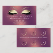 Loyalty Kaart 6 Beauty Salon Lashes Copper Roos (Voorkant / Achterkant)