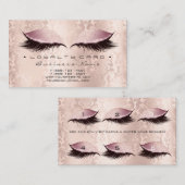 Loyalty Kaart 6 Beauty Salon Lashes Damask Pink Lu (Voorkant / Achterkant)