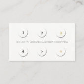 Loyalty Kaart 6 Beauty Salon Lashes Esthetician (Achterkant)