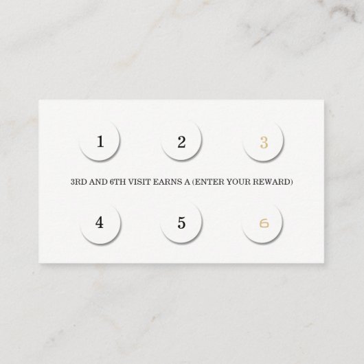 Loyalty Kaart 6 Beauty Salon Lashes Esthetician (Achterkant)