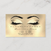 Loyalty Kaart 6 Beauty Salon Lashes Gold Browns Wa (Voorkant)