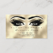 Loyalty Kaart 6 Beauty Salon Lashes Gold Glass Eye (Voorkant)