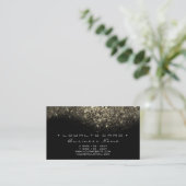 Loyalty Kaart 6 Beauty Salon Lashes Gold Glitter (Staand voorkant)