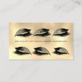 Loyalty Kaart 6 Beauty Salon Lashes Gold Lux Waxin (Achterkant)