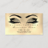 Loyalty Kaart 6 Beauty Salon Lashes Gold Wax Brown (Voorkant)