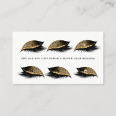 Loyalty Kaart 6 Beauty Salon Lashes Gold White Wax (Achterkant)