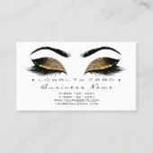 Loyalty Kaart 6 Beauty Salon Lashes Gold White Wax (Voorkant)