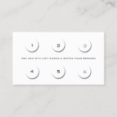 Loyalty Kaart 6 Beauty Salon Lashes Gold White Wax (Achterkant)