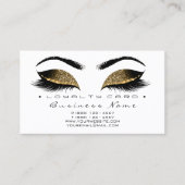 Loyalty Kaart 6 Beauty Salon Lashes Gold White Wax (Voorkant)