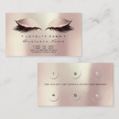 Loyalty Kaart 6 Beauty Salon Lashes Makeup Artist (Voorkant / Achterkant)