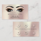 Loyalty Kaart 6 Beauty Salon Lashes Makeup Blush (Voorkant / Achterkant)
