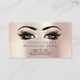 Loyalty Kaart 6 Beauty Salon Lashes Makeup Blush