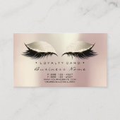 Loyalty Kaart 6 Beauty Salon Lashes Makeup Ivory (Voorkant)