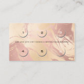 Loyalty Kaart 6 Beauty Salon Lashes Makeup Marble (Achterkant)