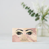 Loyalty Kaart 6 Beauty Salon Lashes Makeup Marble (Staand voorkant)