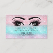 Loyalty Kaart 6 Beauty Salon Lashes Pink Ocean Blu (Voorkant)