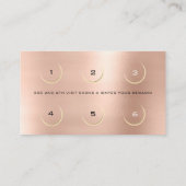 Loyalty Kaart 6 Beauty Salon Lashes Roos Gold (Achterkant)