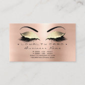 Loyalty Kaart 6 Beauty Salon Lashes Roos Gold (Voorkant)