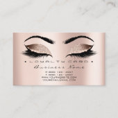 Loyalty Kaart 6 Beauty Salon Lashes Roos Gold Glam (Voorkant)