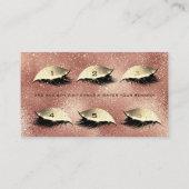 Loyalty Kaart 6 Beauty Salon Lashes Roos Peach Gol (Achterkant)