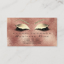 Loyalty Kaart 6 Beauty Salon Lashes Roos Peach Gol