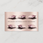 Loyalty Kaart 6 Beauty Salon Lashes Roos SPA Roze (Achterkant)