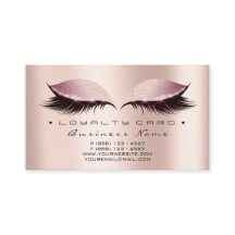 Loyalty Kaart 6 Beauty Salon Lashes Roos SPA Roze