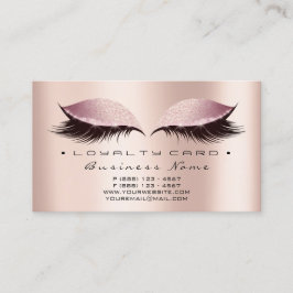 Loyalty Kaart 6 Beauty Salon Lashes Roos SPA Roze