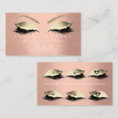 Loyalty Kaart 6 Beauty Salon Lashes Roos Zijderroz (Voorkant / Achterkant)