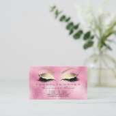 Loyalty Kaart 6 Beauty Salon Lashes Roze Glass (Staand voorkant)