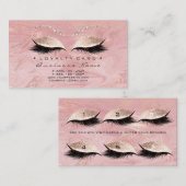 Loyalty Kaart 6 Beauty Salon Lashes Roze Rose (Voorkant / Achterkant)