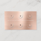 Loyalty Kaart 6 Beauty Salon Lashes Skin Pink VIP (Achterkant)