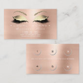 Loyalty Kaart 6 Beauty Salon Lashes Skin Pink VIP (Voorkant / Achterkant)