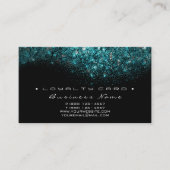 Loyalty Kaart 6 Beauty Salon Lashes Turquoise Blue (Voorkant)