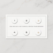 Loyalty Kaart 6 Beauty Salon Lashes White Gold Bla (Achterkant)