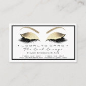 Loyalty Kaart 6 Beauty Salon Lashes White Gold Gla (Voorkant)