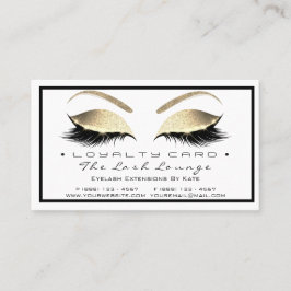 Loyalty Kaart 6 Beauty Salon Lashes White Gold Gla
