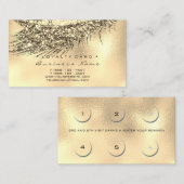 Loyalty Kaart 6 Beauty Salon Lux Lash Gold Metalli (Voorkant / Achterkant)