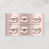Loyalty Kaart 6 Beauty Salon Makeup Artiest Lips (Achterkant)