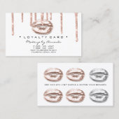 Loyalty Kaart 6 Beauty Salon Makeup Artist Kiss (Voorkant / Achterkant)