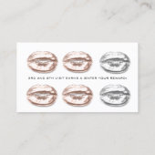 Loyalty Kaart 6 Beauty Salon Makeup Artist Kiss (Achterkant)